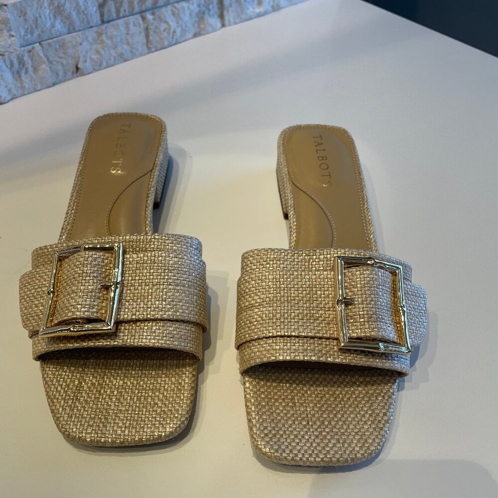 Talbots womens Rafia slides